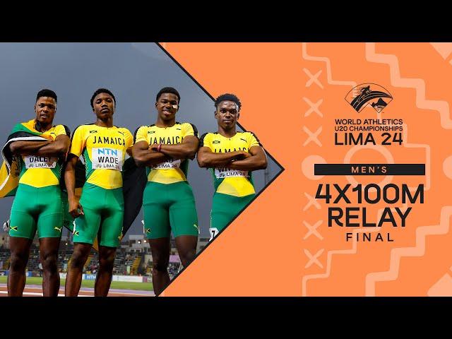 Jamaica  and GB  involved in dramatic 4x100m battle | World Athletics U20 Championships Lima 24