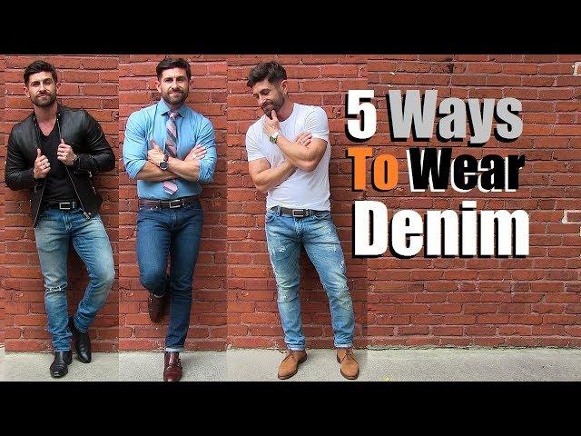 5 AWESOME Ways To Wear Your Favorite Jeans! Simple (But COOL) Outfit Ideas For Men