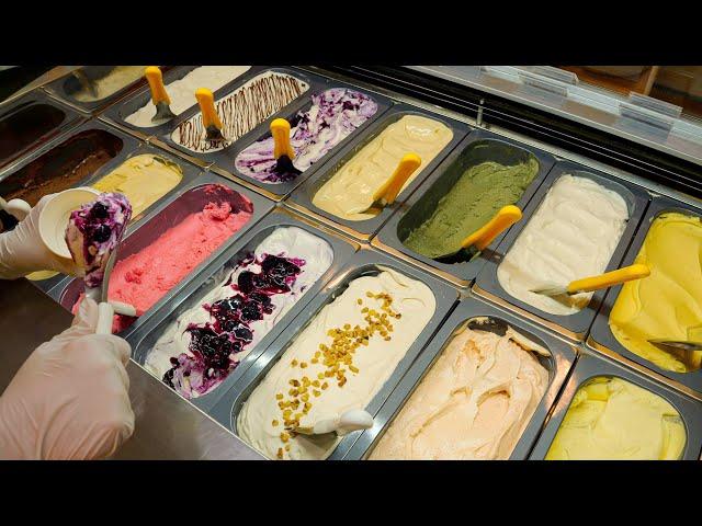 Chewy Gelato Ice Cream made with Fresh Fruit | Korean Street food