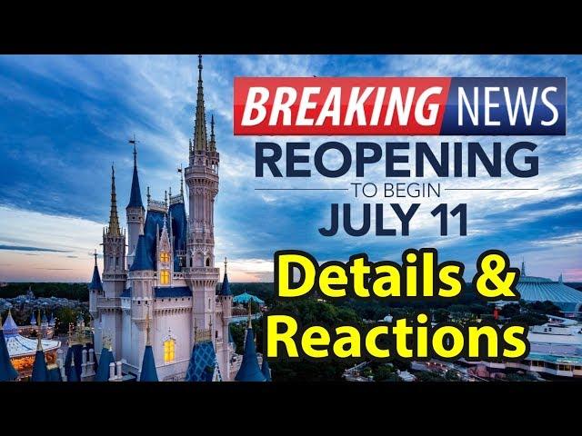 Disney REOPENING - More DETAILS In This Video | SeaWorld Info Too