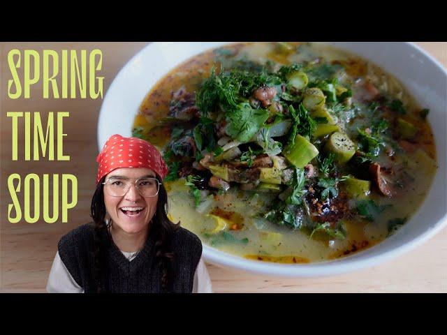 Spring Soup Packed With Delicious And Nutritious Ingredients