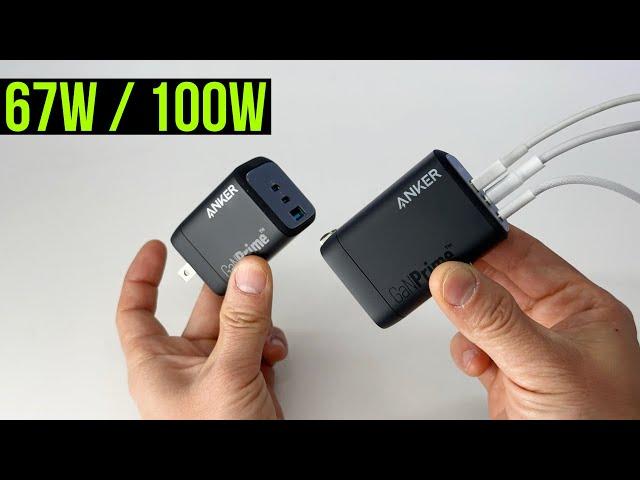 Anker 67W and 100W GaN Prime USB C Charger output tested. What you should know.