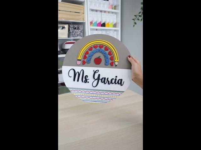 Glowforge Pro - Teacher Wood Sign - Señal de Madera para profesora #shorts