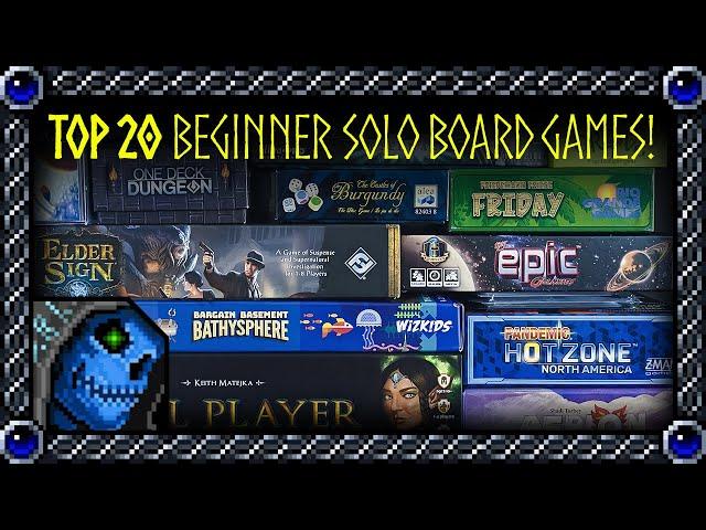 Top 20 Solo Board Games for Beginners | Fun, introductory games to start the hobby!