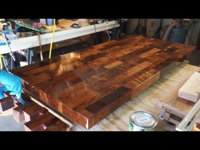 Building a Butcher Block Table out of Scrap Wood