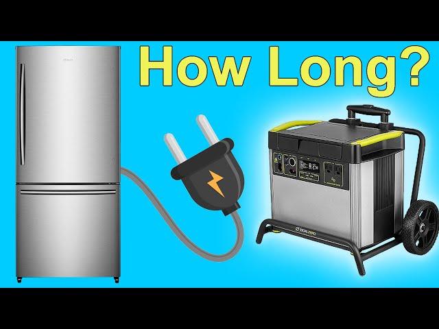 How Long Will The Goal Zero Yeti 3000x Power A Refrigerator?