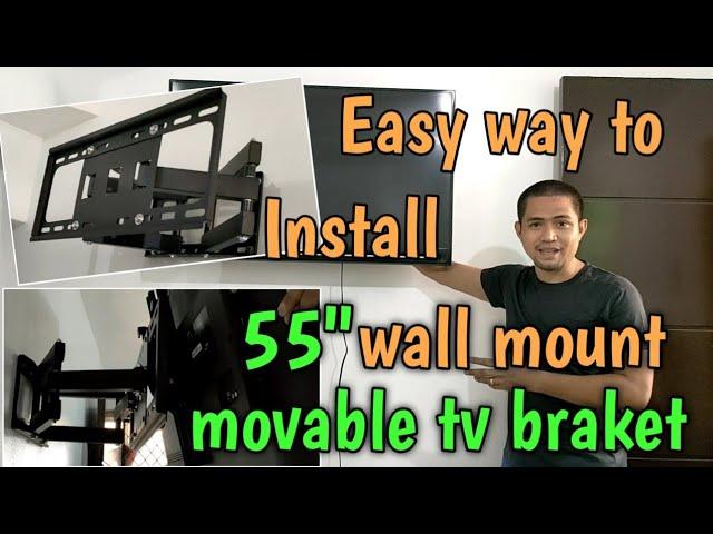 Installation of 55" Wall mount moveable TV Bracket /V80 | FAJ Curan Vlogs