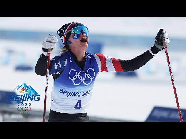 Jessie Diggins makes Olympic HISTORY with emotional silver medal | Winter Olympics 2022 | NBC Sports