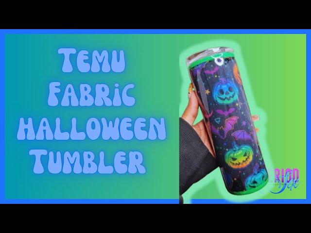 Halloween Temu Fabric Glitter Tumbler I Period Six Designs