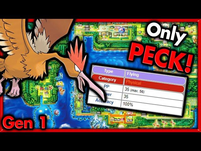 Can I Beat Pokemon Red with ONLY PECK?  Pokemon Challenges ► NO ITEMS IN BATTLE