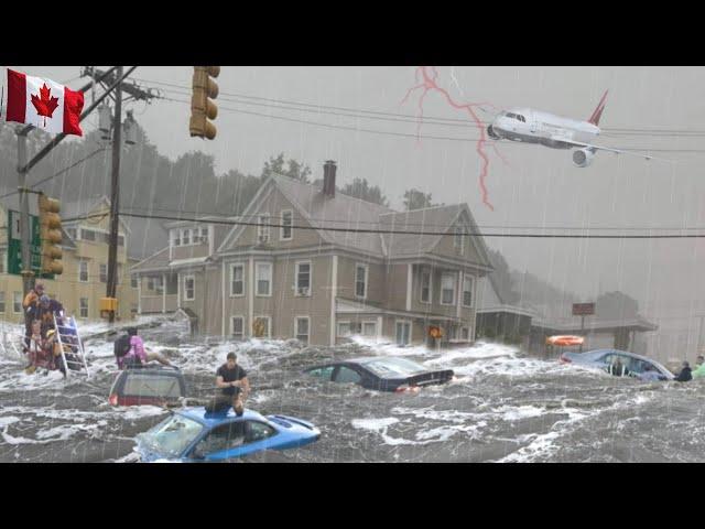 Canada is in chaos! Toronto is sinking under 4 meters of water, hundreds of people need rescue