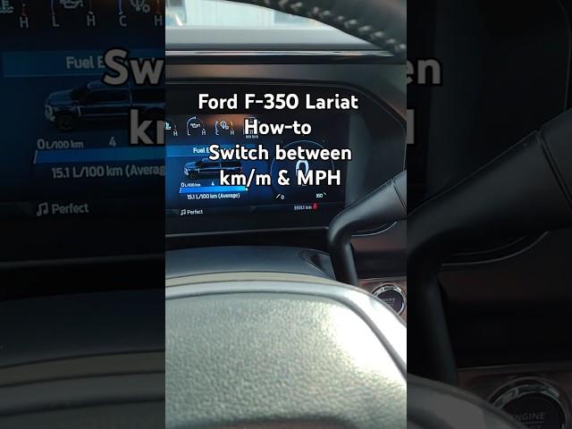 2023 Ford F-350 Lariat - How do I change speedometer from km/h to MPH? #shorts