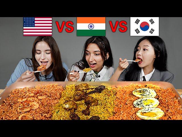 India VS USA VS Korea l People Try Each Other Fried Rice For The First Time!!!