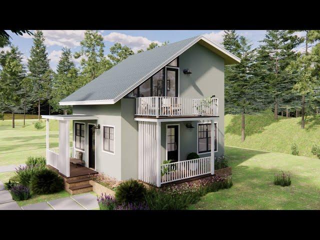 5.6 x 6.5 Meters - Small House Design With Attic, 2 Bedroom | Exploring Tiny House