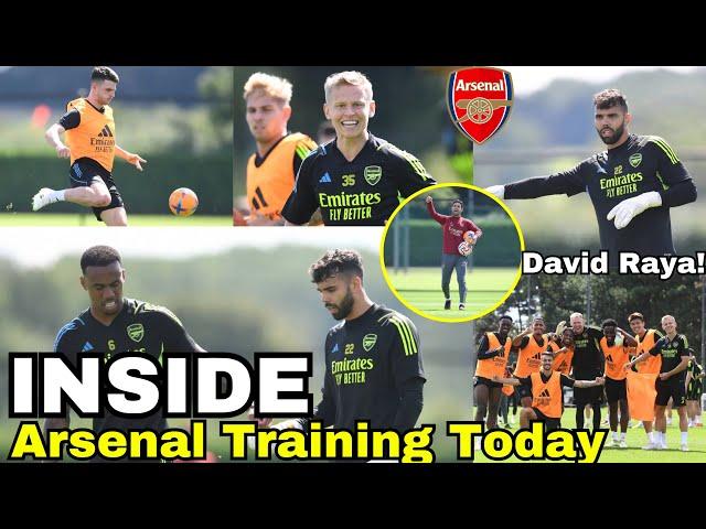 David Raya First TrainingArsenal training today,Zinchenko & Reiss Nelson Ready, Jurrien Timber