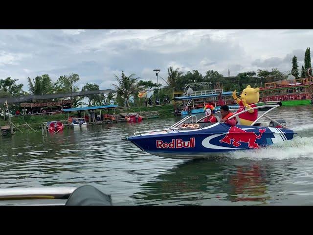 VIRAL!!! aksi-aksi driver MAESTRO SPEEDBOAT Rowo Jombor