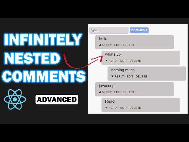 How to Build an Infinite Nested Comments System in React JS | System Design + Code