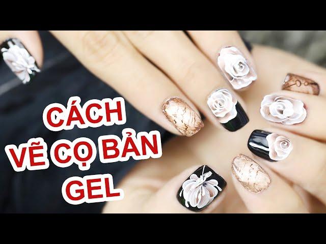 Cách VẼ CỌ BẢN GEL nhanh và đẹp – Pang Mỹ Nguyên | KellyPang Nail