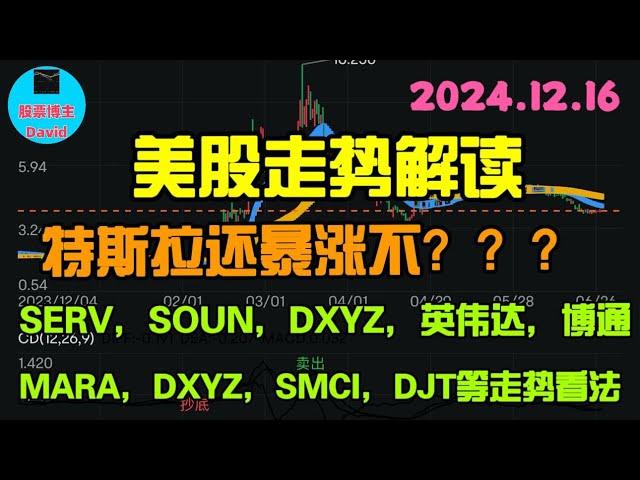 12月17日，特斯拉还暴涨不？MARA、MSTR、博通、SERV、SOUN、DXYZ、英伟达、DJT、SMCI等走势看法 ️️ #美股推荐2024 #英伟达股票 #特斯拉股票 #投资 #美股大涨