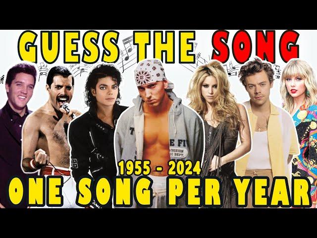 Guess The Song  One Song per Year 1955 - 2024  Everyone knows | Music Quiz