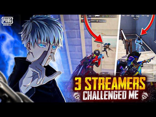 3 Streamers {𝘿𝘼𝙍𝙀𝙎} To Challenge Me!!  | New 3.7 Update  | PUBGM