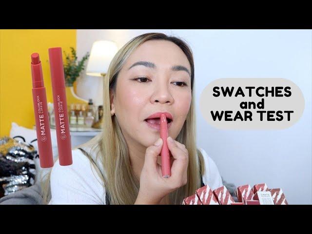 EB MATTE COLORLOCK LIPPIE (SWATCHES AND WEAR TEST)