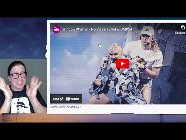 *Fun Song & Televote Favorite?* Windows95man - "No Rules" | Finland | #eurovision2024 #reaction