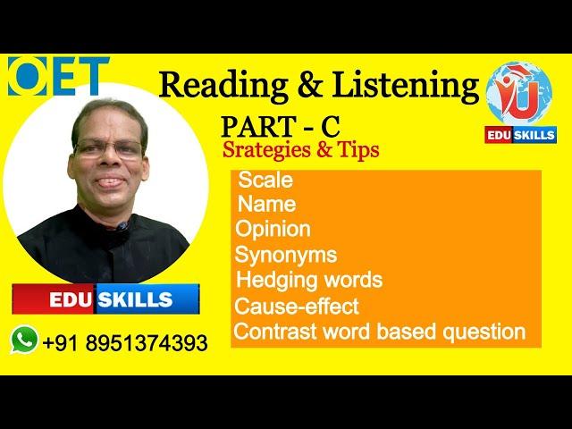 Edu Skills OET: OET Reading & Listening Part - C: Writing- ISBAR : strategies & tips:1-6-2023