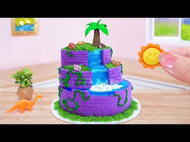 Amazing Waterfall Cake Tutorial 1000+ Miniature Cake Decorating Idea Mini Cakes Making