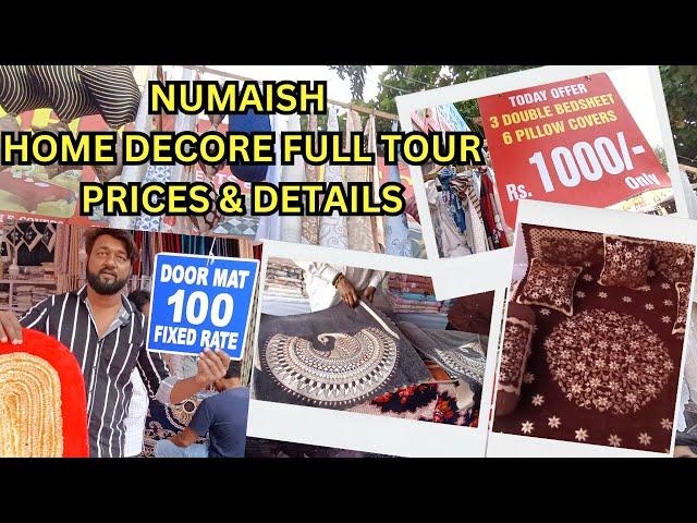 100RsHOME DECORE ITEMS|| Nampally Exhibition 2025 || Bedsheet,Diwan set,Cushion covers,Curtains...