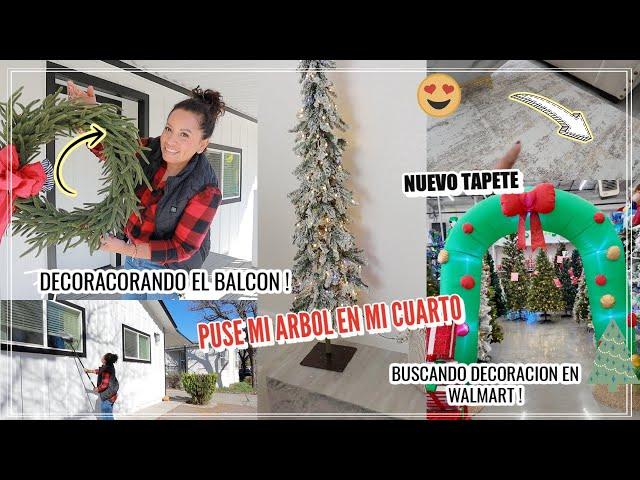 DECORANDO EL DECK PUSE MI ARBOL  EN MI CUARTO|BUSCANDO DECORACION EN WALMART