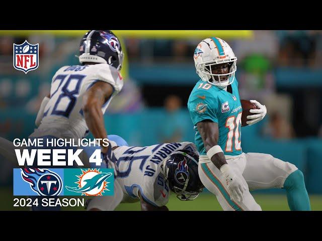 Tennessee Titans vs. Miami Dolphins | 2024 Week 4 Game Highlights