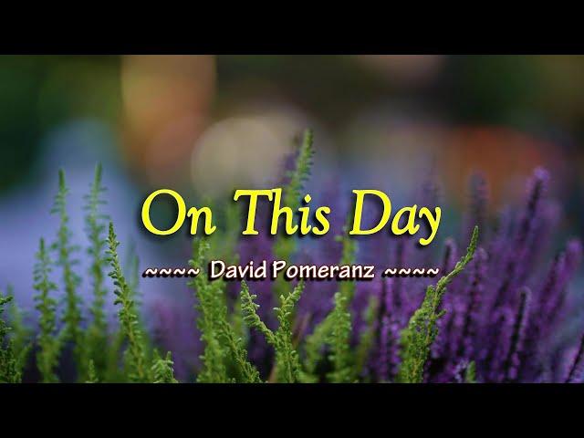 On This Day - KARAOKE VERSION - as popularized by David Pomeranz