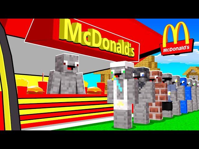 Ich ERÖFFNE einen STEIN MCDONALDS in Minecraft!