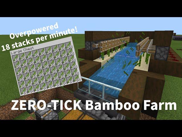 The Fastest Zero Tick Bamboo Farm on Youtube -Minecraft Bedrock Edition-