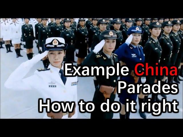 Belgian Cadet Parade vs Chinese March - Example China