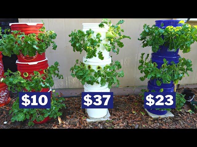 $10 Hydroponic Tower Garden Cheap & Easy