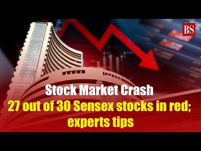 Stock Market Crash: 27 out of 30 Sensex stocks in red; experts tips