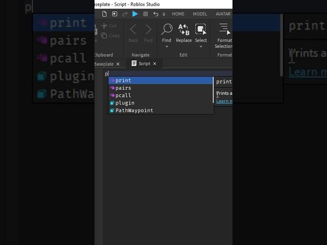 A Roblox Devs FIRST Script  #roblox #robloxgamedev #robloxdev