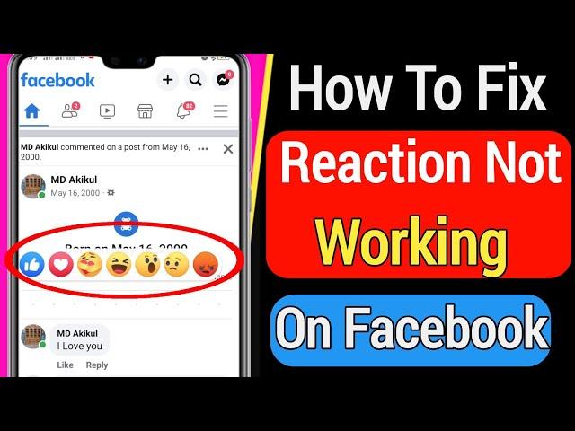 How To Fix Facebook Reaction Not Working  | Fix Facebook Reaction Problem