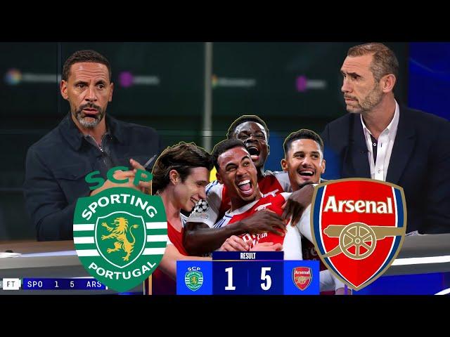 "Arsenal Dominates Sporting 5-1 in UCL! | Post-Match Reactions  ️ | Gunners' Statement Win!"