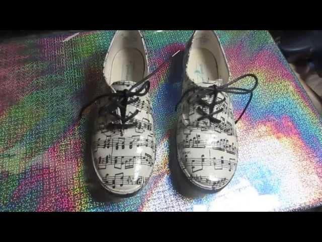 How to Decoupage Sneakers Music notes!