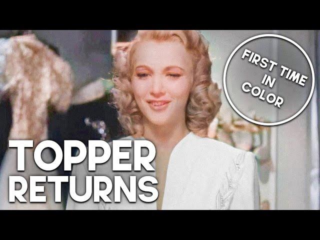 Topper Returns | COLORIZED | Classic Romantic Movie | Mystery Film