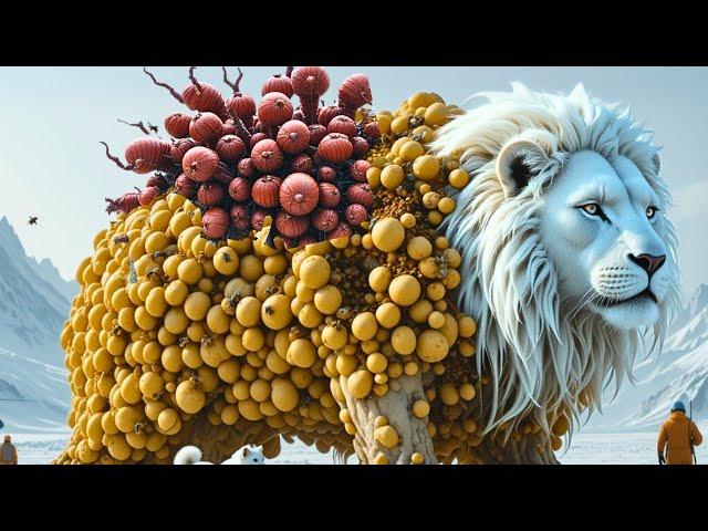 Brave White Lion Cub Alone Fight To Seek Help For Its Parasite Infested Father