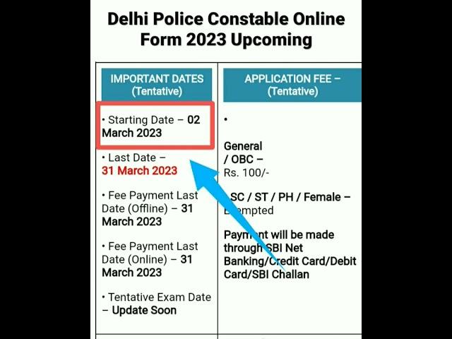 DELHI POLICE CONSTABLE 2023 UPCOMING | ONLINE FORM | #delhipolice #ssc #online #tiktok