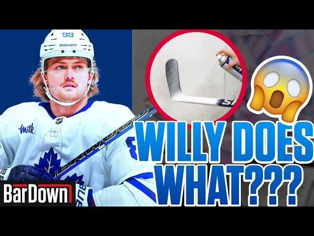 WILLIAM NYLANDER SHOWS HOW HE SPRAY PAINTS HIS OWN STICKS