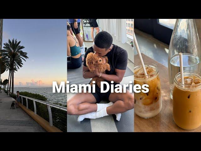 Living Alone Diaries In Miami: Puppy Yoga | Café date and Brickell Key night Workout