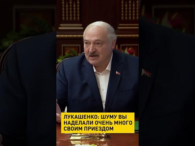 Лукашенко: Шуму вы наделали очень много своим приездом
