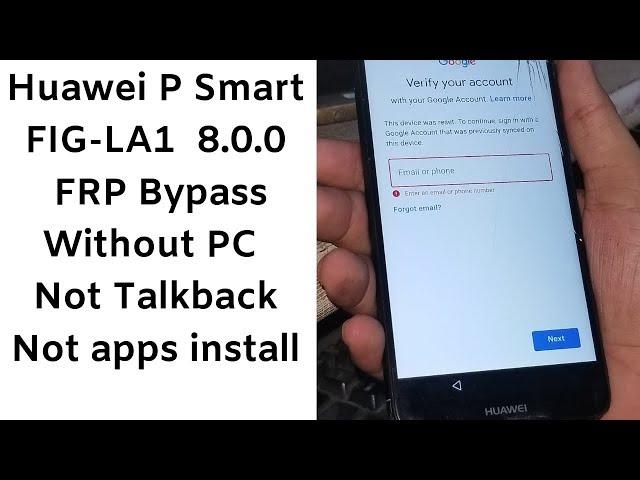 huawei FIG-LA1 frp bypass Without PC Not Talkback no app install new method