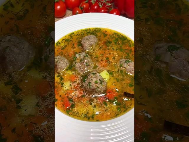 Simple and Delicious Soup with Meatballs #shorts